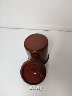 6 boîtes de rangement emboîtables en émail, style vintage rétro antique français, décoration artistique en métal pour cuisine