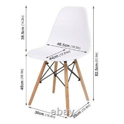 90cm Table À Manger Ronde En Verre Trempé Et 2/4 Wood Chair Set Bureau Coffee Home