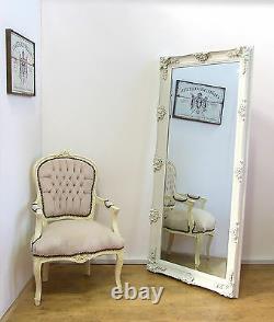 Abbey Vinatge Crème Grand Shabby Chic Wall Leaner Miroir 165cm X 79cm