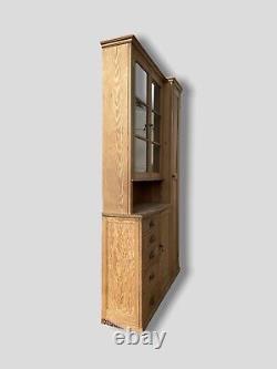 Antique Early C20th Pitch Pine Housekeeper's Armoire De Rangement Dresser Kitchen Cabinet