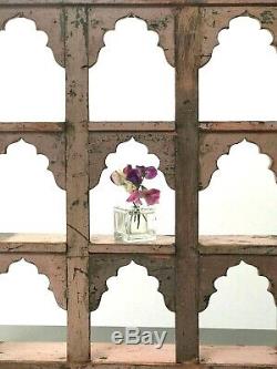 Antique Vintage Meubles Indiens. Arche Mughal Unité D'affichage. Rose Et Jade
