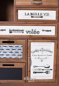 Apothekerkommode Tablette De Cuisine Coffret De Tiroirs Rétro Cabinet Bois Nouveau