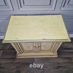 Armoire-buffet armoire armoire florale peinte rétro vintage en bois à moderniser