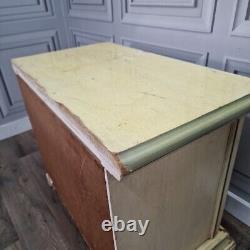 Armoire-buffet armoire armoire florale peinte rétro vintage en bois à moderniser