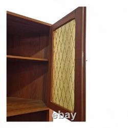 Armoire d'angle haute en teck danois vintage rétro du milieu du siècle