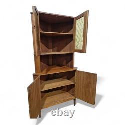 Armoire d'angle vintage en teck, haut placard rétro danois du milieu du siècle