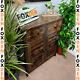 Armoire De Rangement Sur Pieds Marron Rustique Avec Tiroir Et Étagères Buffet
