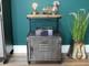 Armoire De Chevet Rustique En Bois Et Métal Avec Tiroirs De Rangement