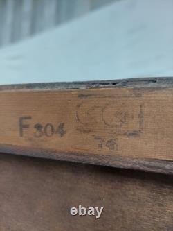 Armoire de cuisine de style Hoosier vintage des années 1950 en bois vert et crème F304