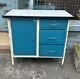 Armoire De Cuisine En Métal Rétro Industriel Vintage Avec Dessus En émail