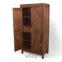 Armoire de cuisine et de salle de bain en teck vintage rustique
