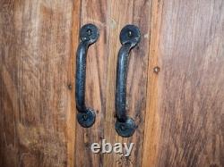 Armoire de cuisine et de salle de bain en teck vintage rustique
