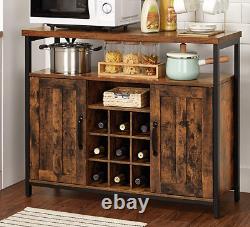 Armoire de cuisine industrielle de rangement vintage Buffet de garde-manger Buffet Unité de porte