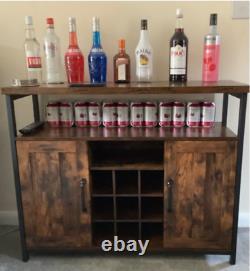 Armoire de cuisine industrielle de rangement vintage Buffet de garde-manger Buffet Unité de porte