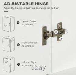 Armoire de rangement de cuisine haute, meuble de garde-manger libre, blanc