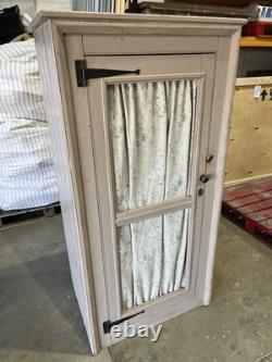 Armoire de rangement de cuisine vintage en pin, unité de stockage en bois massif