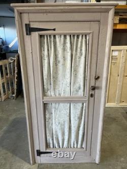 Armoire de rangement de cuisine vintage en pin, unité de stockage en bois massif
