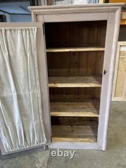 Armoire de rangement de cuisine vintage en pin, unité de stockage en bois massif