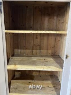 Armoire de rangement de cuisine vintage en pin, unité de stockage en bois massif