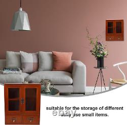 Armoire de rangement murale en bois Armoire de cuisine en bois vintage Porte en bois massif Slim Ba