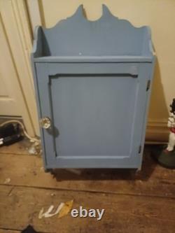 Armoire murale en bois de pin peint, salle de bain, cuisine, vintage gris