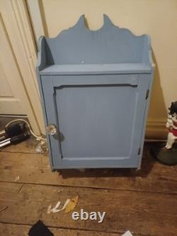Armoire murale en bois de pin peint, salle de bain, cuisine, vintage gris
