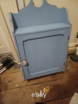 Armoire murale en bois de pin peint, salle de bain, cuisine, vintage gris