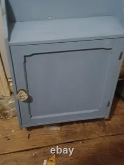 Armoire murale en bois de pin peint, salle de bain, cuisine, vintage gris