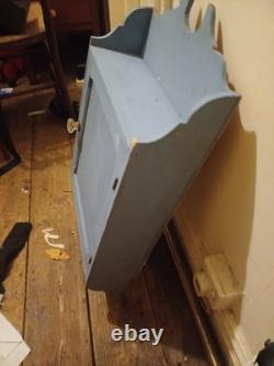 Armoire murale en bois de pin peint, salle de bain, cuisine, vintage gris