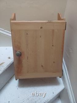 Armoire murale en bois de pin pour salle de bain et cuisine, meuble de rangement, style vintage, non peinte