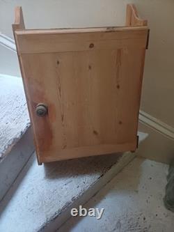 Armoire murale en bois de pin pour salle de bain et cuisine, meuble de rangement, style vintage, non peinte