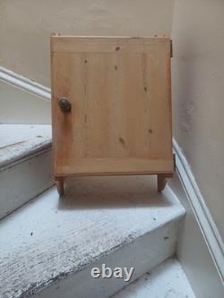 Armoire murale en bois de pin pour salle de bain et cuisine, meuble de rangement, style vintage, non peinte