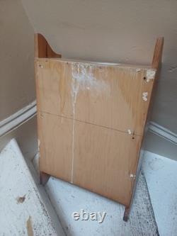 Armoire murale en bois de pin pour salle de bain et cuisine, meuble de rangement, style vintage, non peinte