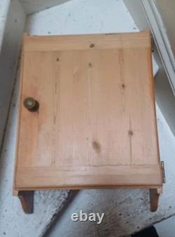Armoire murale en bois de pin pour salle de bain et cuisine, meuble de rangement, style vintage, non peinte