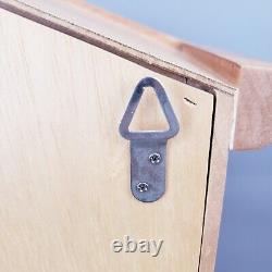 Armoire murale suspendue en érable vintage avec vitrine et 3 étagères 20,5Tx15Wx6D