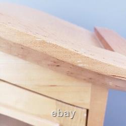 Armoire murale suspendue en érable vintage avec vitrine et 3 étagères 20,5Tx15Wx6D