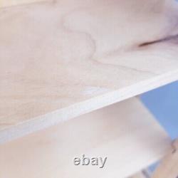 Armoire murale suspendue en érable vintage avec vitrine et 3 étagères 20,5Tx15Wx6D