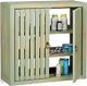 Armoire Murale Vintage En Bambou, 2 Portes, Fermoir Magnétique, 2 étagères, Salle De Bains Et Cuisine