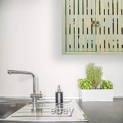 Armoire murale vintage en bambou, 2 portes, fermoir magnétique, 2 étagères, salle de bains et cuisine