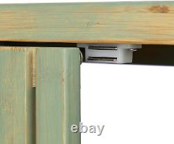 Armoire murale vintage en bambou, 2 portes, fermoir magnétique, 2 étagères, salle de bains et cuisine