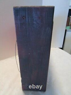 Armoire murale vintage en bois faite à la main avec publicité pour poêle Black-Cat 19T