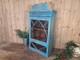 Armoire Murale Vintage Indienne En Bois Vitr&eacute; Pour Salle De Bain Et Cuisine, Pour Herbes Et &eacute;pices