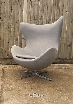 Arne Jacobsen Style Chaise D'oeuf 50s 60s Années 70 Vintage Danish MID Century Heals Retro