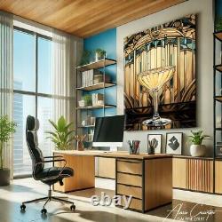 Art mural rétro vintage Décorations luxueuses Décor mural de bar vintage Élégant