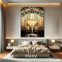 Art mural rétro vintage Décorations luxueuses Décor mural de bar vintage Élégant