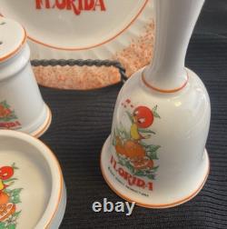 Articles de cuisine souvenirs vintage/rétro petit oiseau orange de Floride lot de 10
