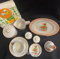 Articles de cuisine souvenirs vintage/rétro petit oiseau orange de Floride lot de 10