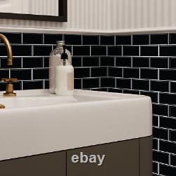 Autocollants de carreaux à peler et à coller pour cuisine, peinture murale auto-adhésive de 15 cm