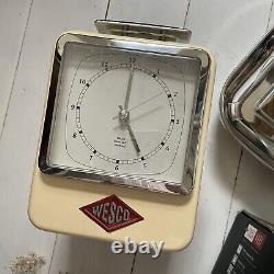 Balances de cuisine rétro Wesco avec cadran d'horloge crème d'amande 4kg PVP 160 £