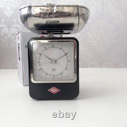 Balances de cuisine rétro Wesco avec cadran d'horloge noir, prix de détail recommandé 160 £, neuf dans sa boîte.